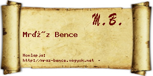 Mráz Bence névjegykártya